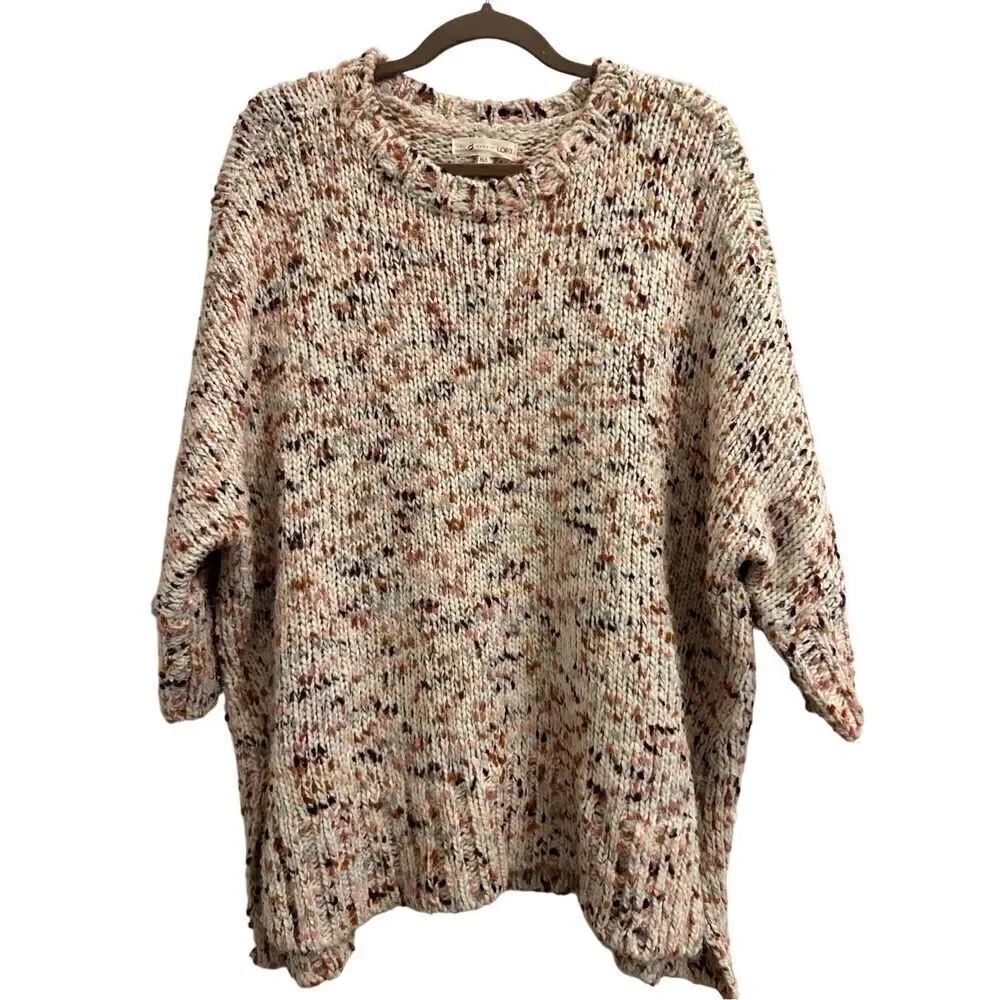 Lou & Grey Mixed Yarn Chunky Knit Sweater oversized XS/S Cozy Boho